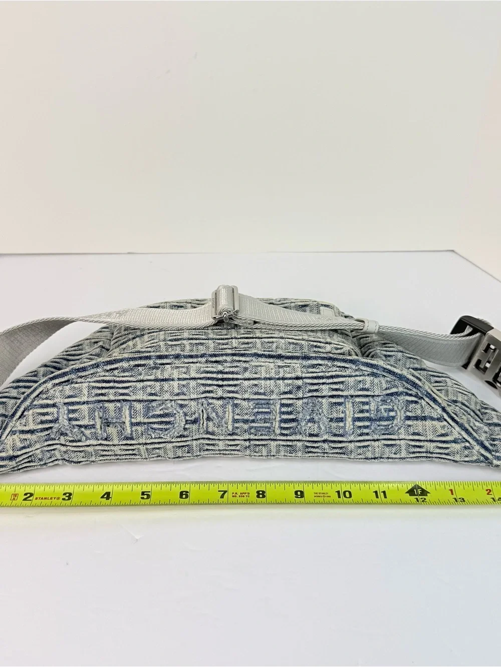 Givenchy Monogram Denim Logo 4G Print Belt Bag Crossbody Light Blue